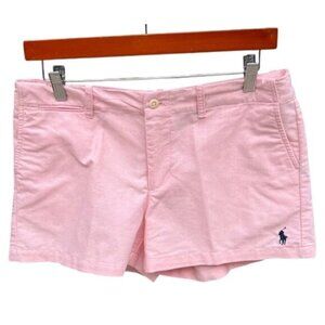 Polo Ralph Lauren Pink Cotton Chino Shorts Size 6 Womens Casual Summer Wear